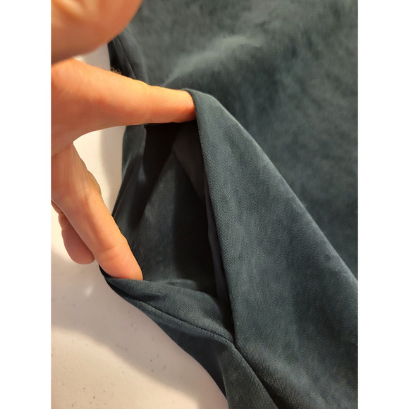 Talbots 2 Piece Suit Green Velvet Button Down Shirt & Dress Women's 6 Petite - Picture 11 of 15